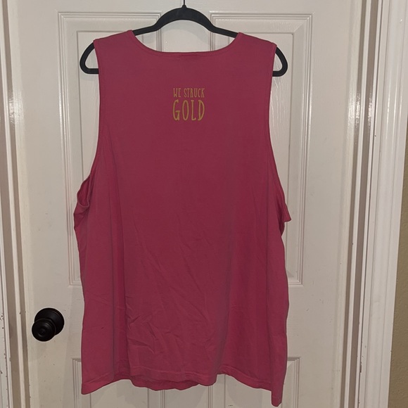 EUC—Phi Mu—“Bid Day” Pink Tank with Gold Letters - Picture 7 of 8